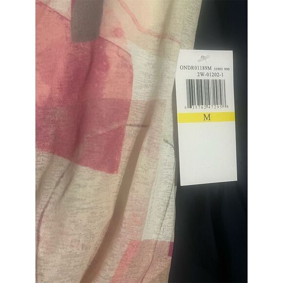 Adrienne Landau Women's Drape Front Dress M Multicolor Abstract Party - Picture 5 of 8